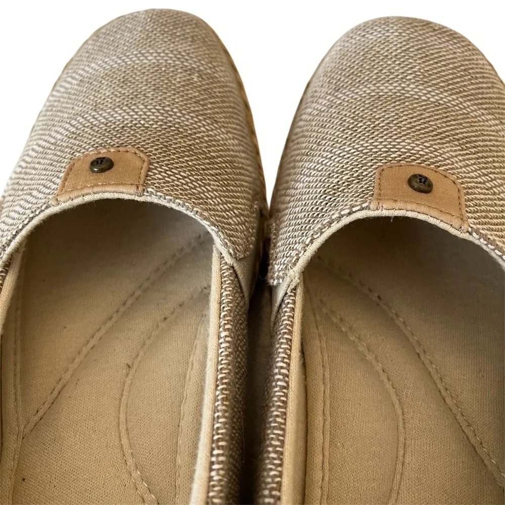 Grasshopper Ortholite Sz 11 Espadrilles Metallic Resortwear Preppy Old Money Tan
